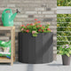 Vidaxx jardinière noir 60 x 30 x 50 cm acier