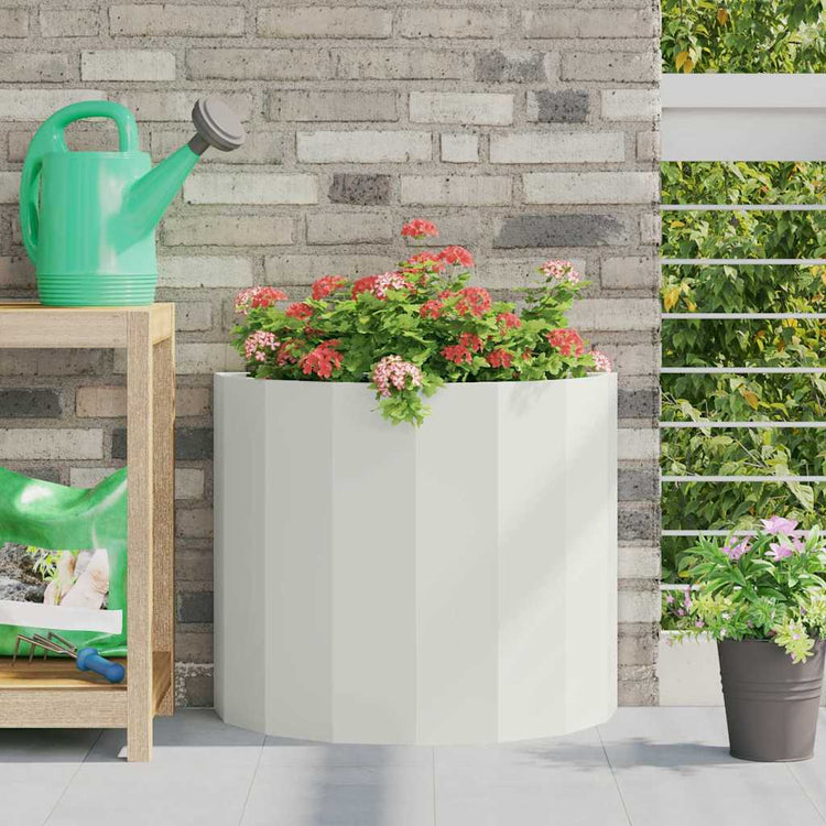 Vidaxx jardinière blanc 60 x 30 x 50 cm acier