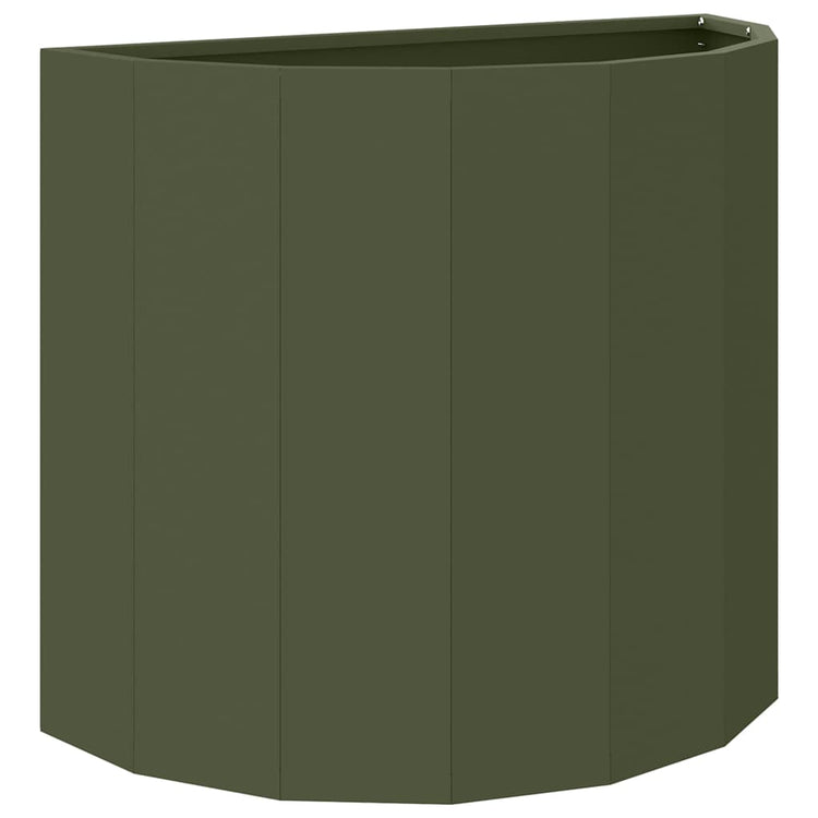 Vidaxx jardinière vert olive 60 x 30 x 50 cm acier