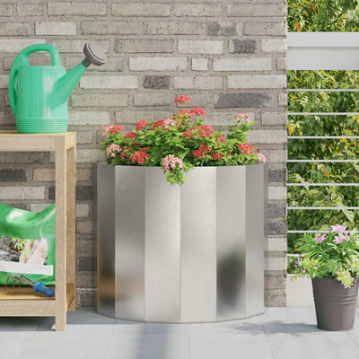 Vidaxx jardinière argent 60 x 30 x 50 cm en acier inoxydable