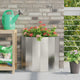 Vidaxx jardinière argent 60 x 30 x 50 cm en acier inoxydable