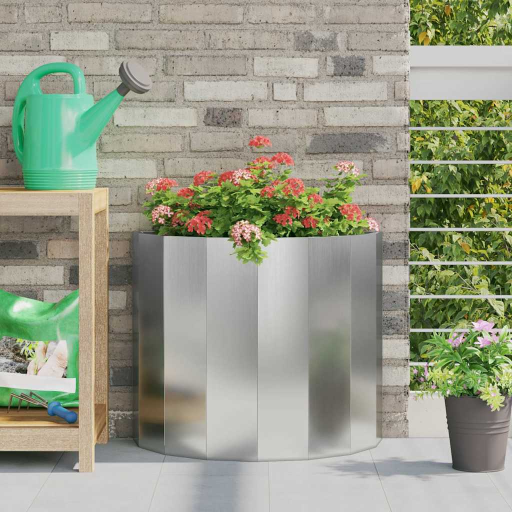 Vidaxx jardinière argent 60 x 30 x 50 cm en acier galvanisé