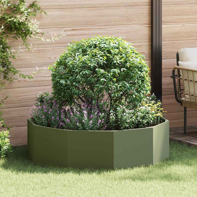 Vidaxx jardinière vert olive 120 x 120 x 35 cm acier