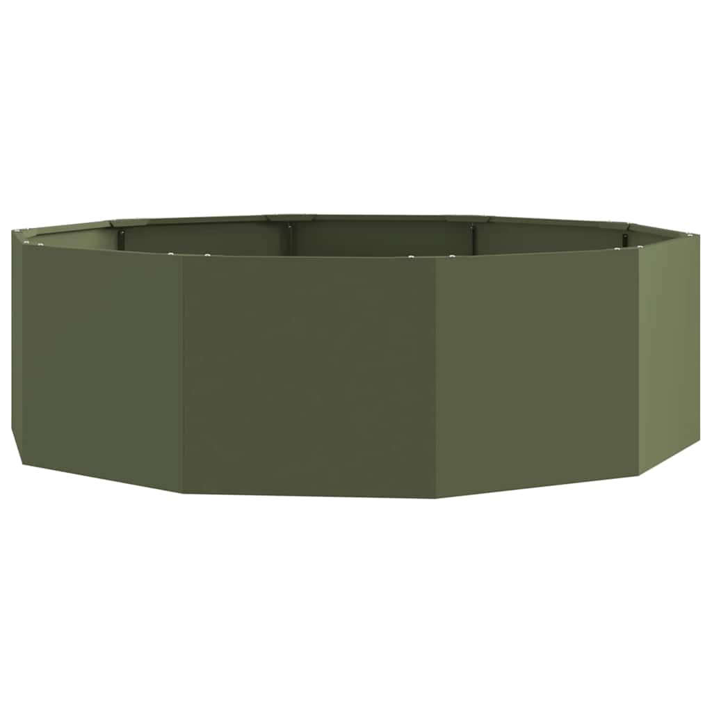 Vidaxx jardinière vert olive 120 x 120 x 35 cm acier