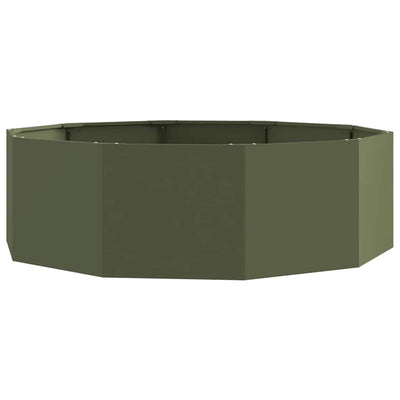 Vidaxx jardinière vert olive 120 x 120 x 35 cm acier