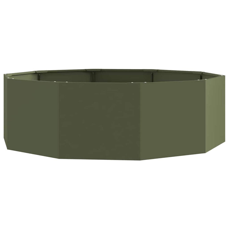 Vidaxx jardinière vert olive 120 x 120 x 35 cm acier