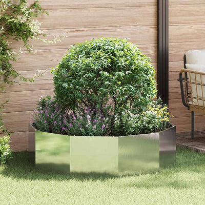 Vidaxx jardinière argent 120 x 120 x 35 cm acier inoxydable