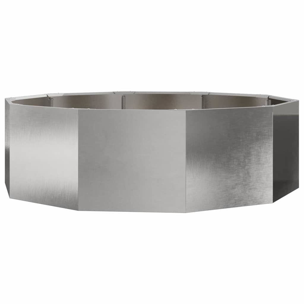 Vidaxx jardinière argent 120 x 120 x 35 cm acier inoxydable