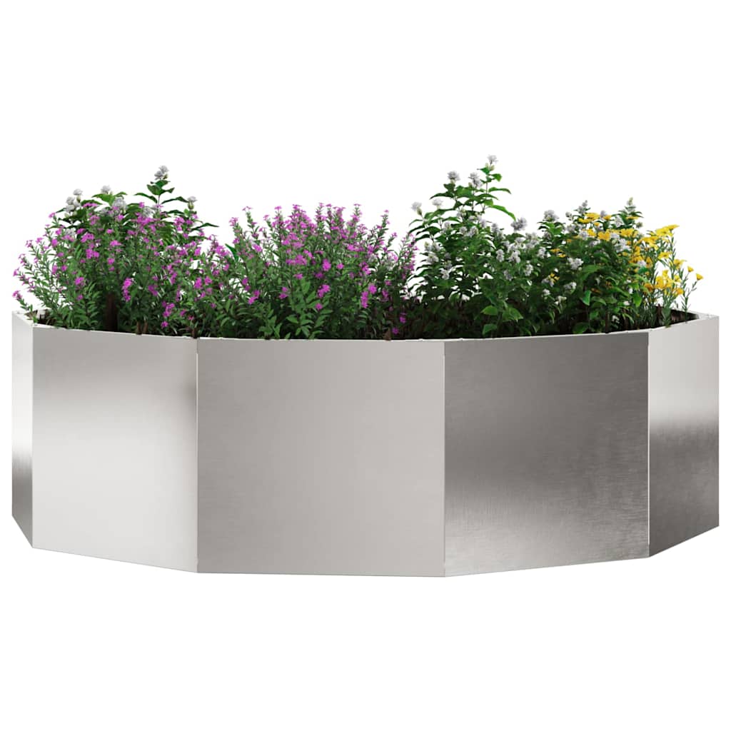 Vidaxx jardinière argent 120 x 120 x 35 cm acier inoxydable