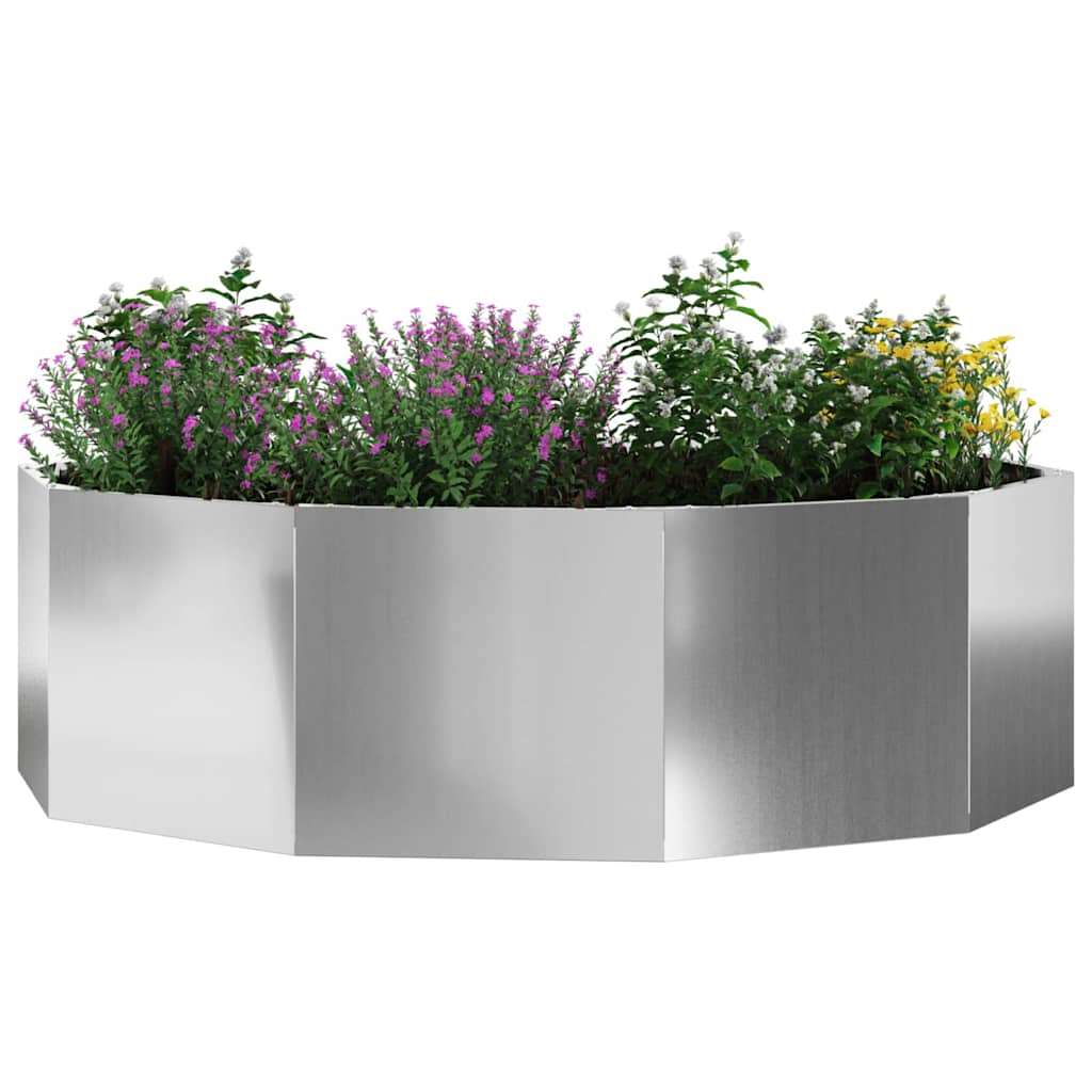 Vidaxx jardinière argent 120 x 120 x 35 cm en acier galvanisé