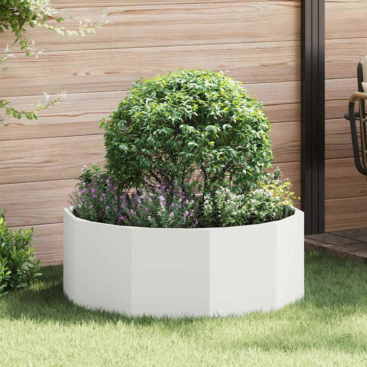 Vidaxx jardinière blanc 90 x 90 x 35 cm acier