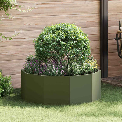 Vidaxx jardinière vert olive 90 x 90 x 35 cm acier