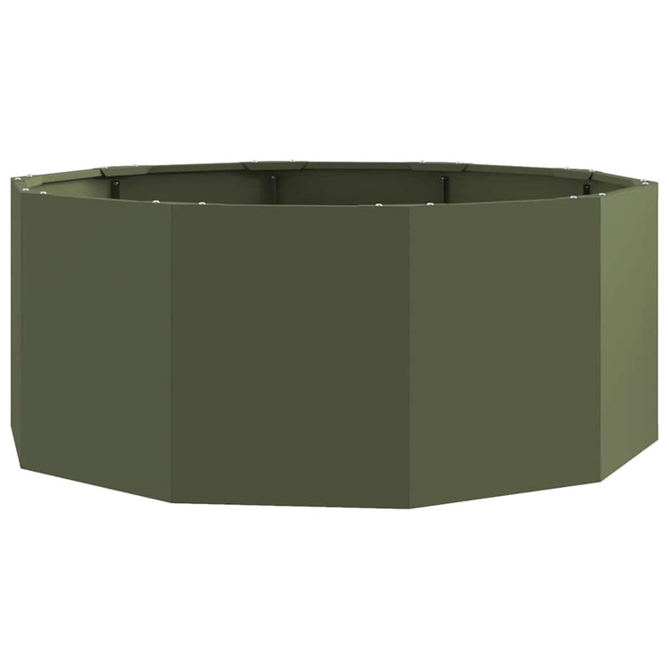 Vidaxx jardinière vert olive 90 x 90 x 35 cm acier