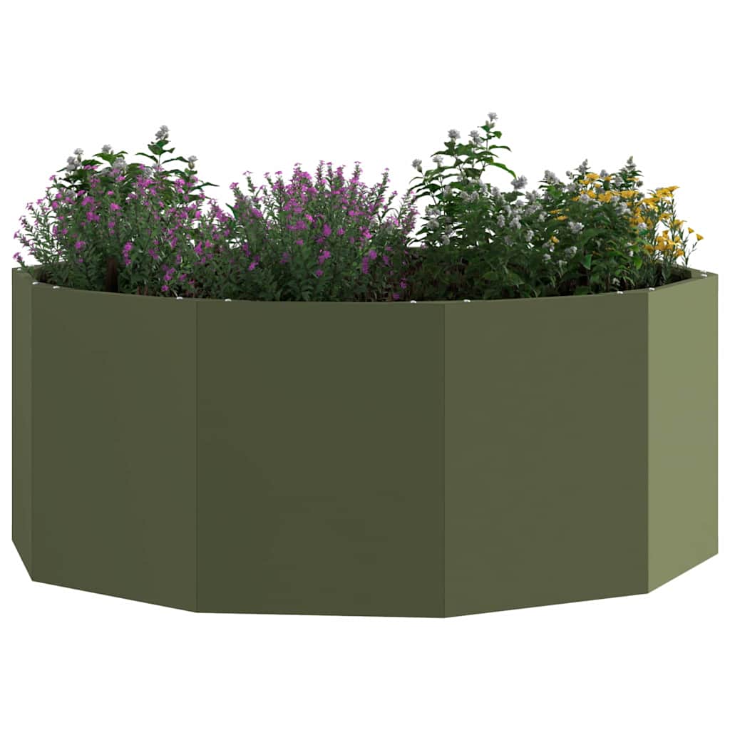 Vidaxx jardinière vert olive 90 x 90 x 35 cm acier