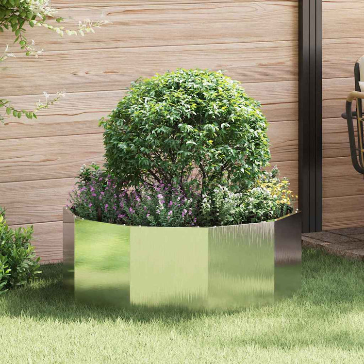 Vidaxx jardinière argent 90 x 90 x 35 cm en acier inoxydable