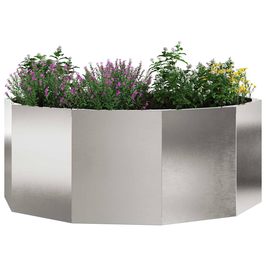 Vidaxx jardinière argent 90 x 90 x 35 cm en acier inoxydable