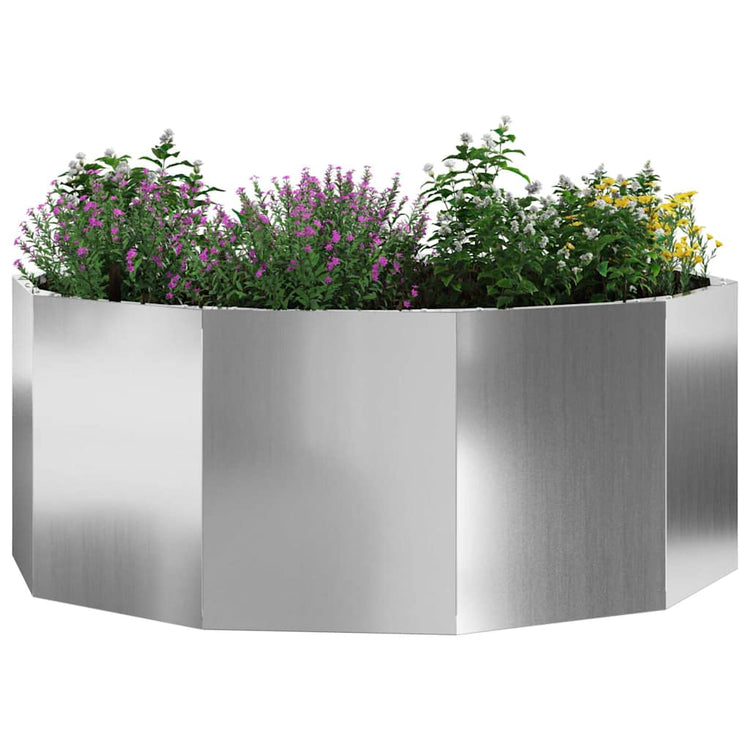Vidaxx jardinière argent 90 x 90 x 35 cm en acier galvanisé