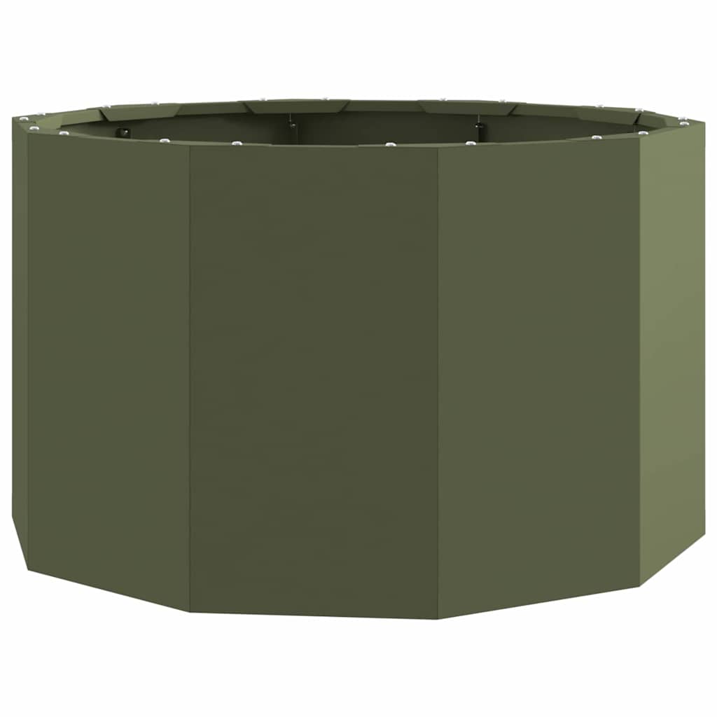 Vidaxx jardinière vert olive 60 x 60 x 35 cm acier