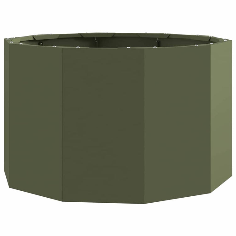 Vidaxx jardinière vert olive 60 x 60 x 35 cm acier