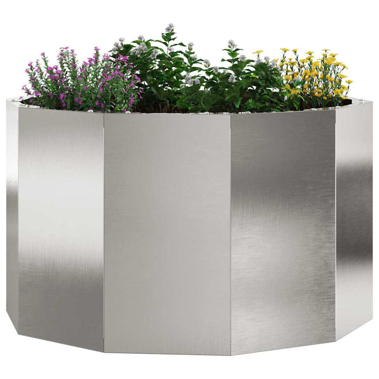 Vidaxx jardinière argent 60 x 60 x 35 cm acier inoxydable
