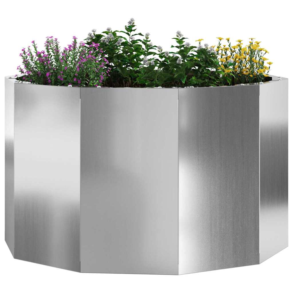 Vidaxx jardinière argent 60 x 60 x 35 cm en acier galvanisé