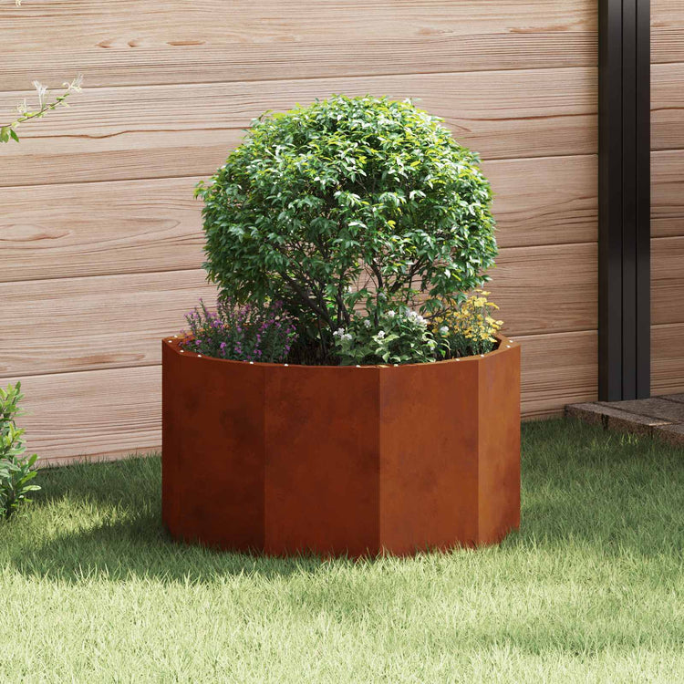 Vidaxl jardinière rouillé 60 x 60 x 35 cm acier corten