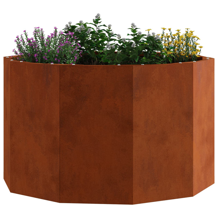 Vidaxl jardinière rouillé 60 x 60 x 35 cm acier corten