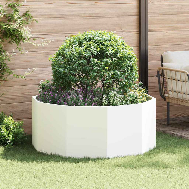 Vidaxx jardinière blanc 120 x 120 x 50 cm acier