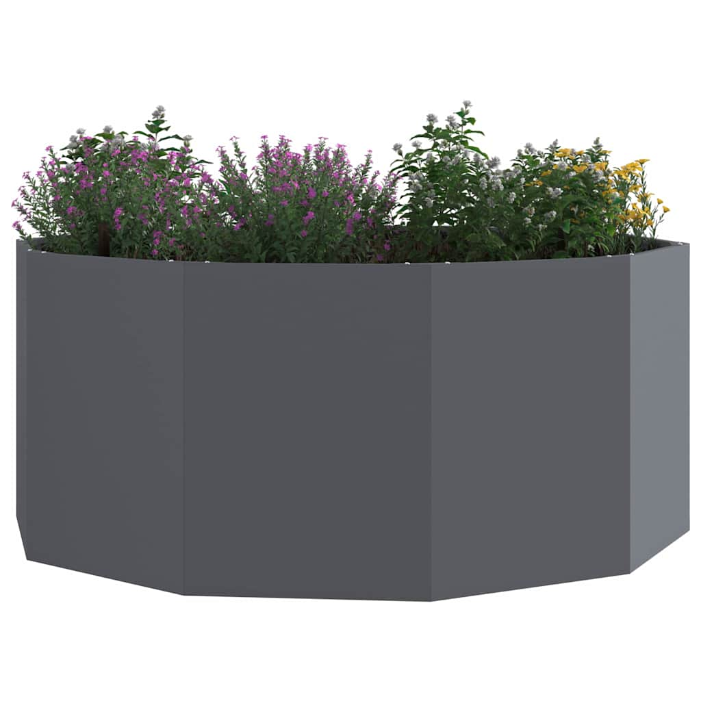 VidaXL jardinière anthracite 120 x 120 x 50 cm acier