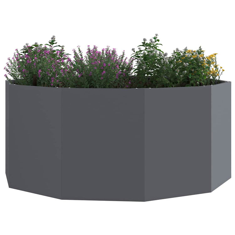 VidaXL jardinière anthracite 120 x 120 x 50 cm acier