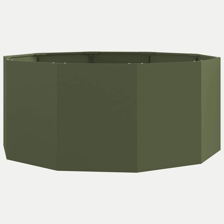 Vidaxx jardinière vert olive 120 x 120 x 50 cm acier
