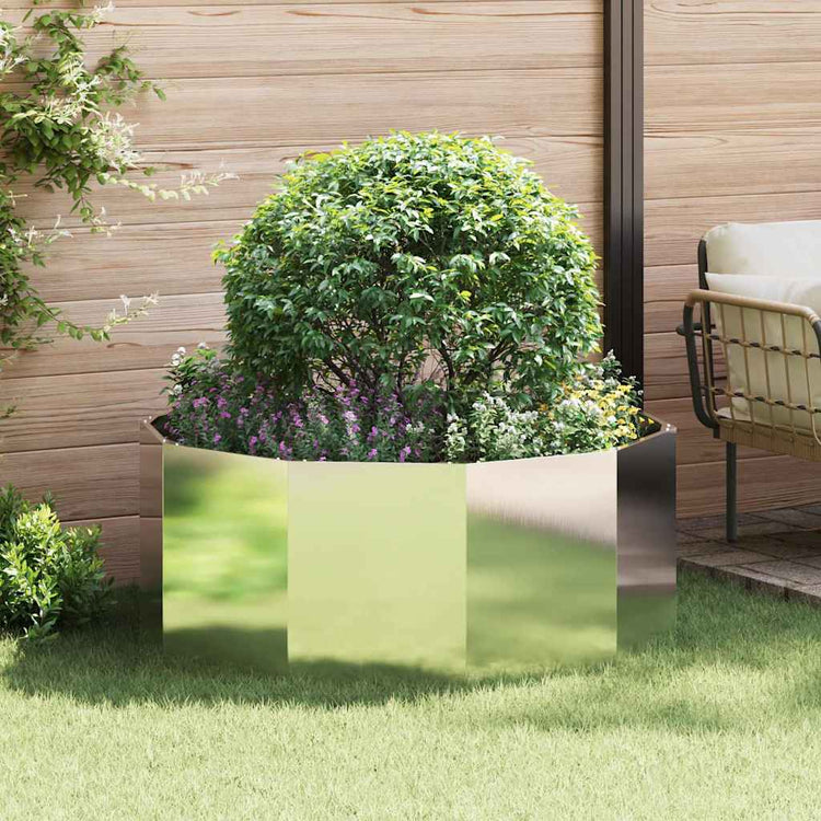 Vidaxx jardinière argent 120 x 120 x 50 cm acier inoxydable