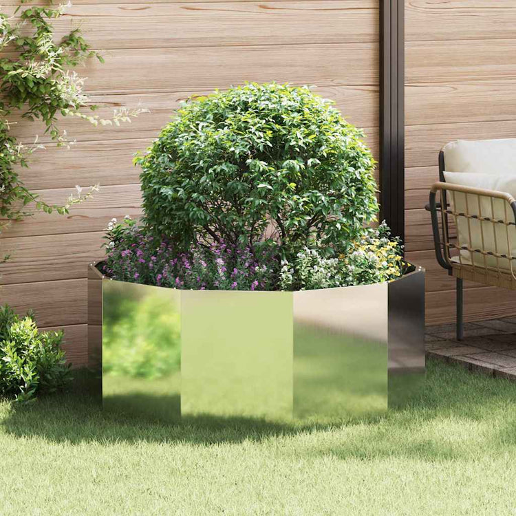 Vidaxx jardinière argent 120 x 120 x 50 cm en acier galvanisé