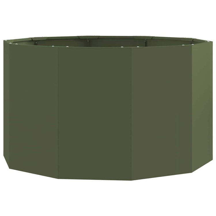 Vidaxx jardinière vert olive 90 x 90 x 50 cm acier