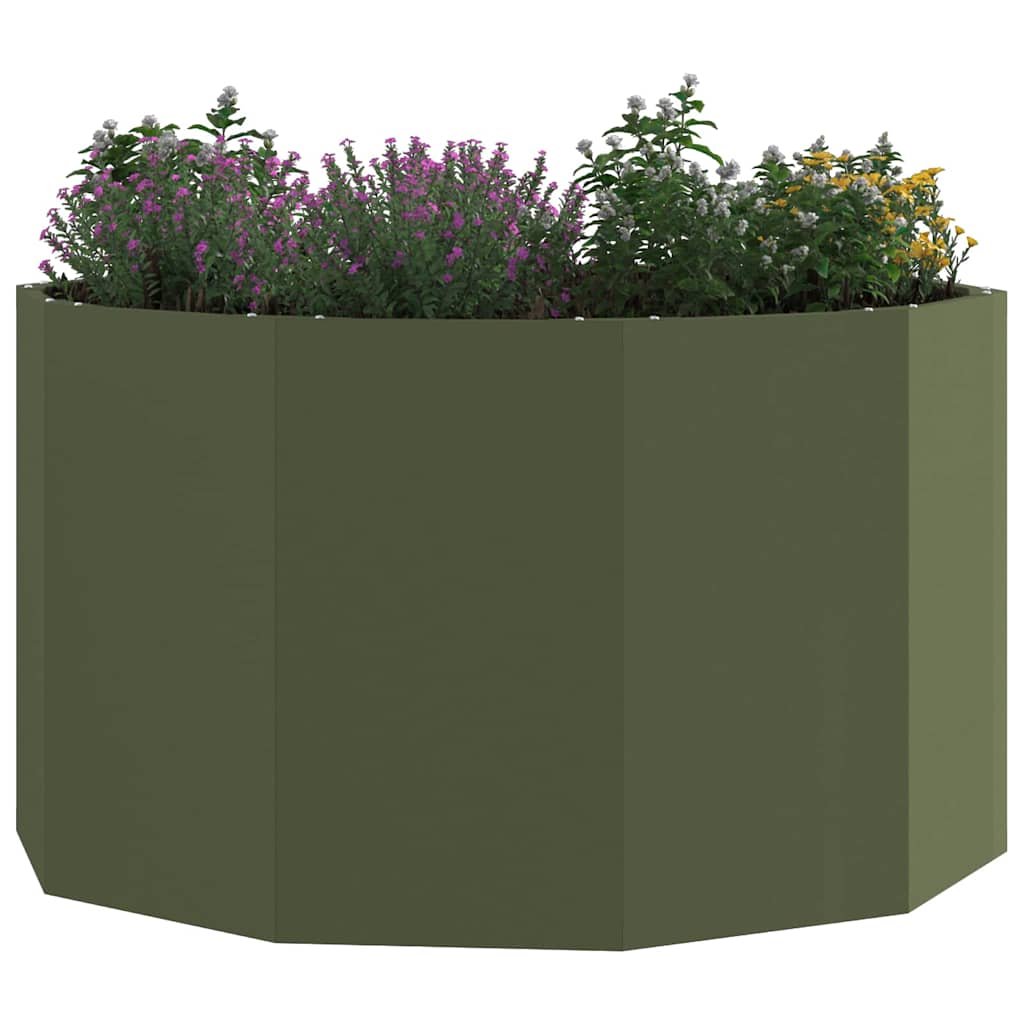 Vidaxx jardinière vert olive 90 x 90 x 50 cm acier