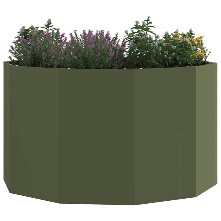 Vidaxx jardinière vert olive 90 x 90 x 50 cm acier