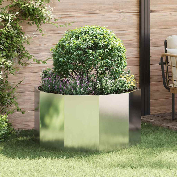 Vidaxx jardinière argent 90 x 90 x 50 cm acier inoxydable