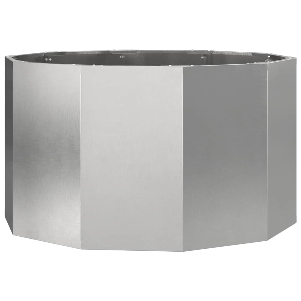 Vidaxx jardinière argent 90 x 90 x 50 cm acier inoxydable