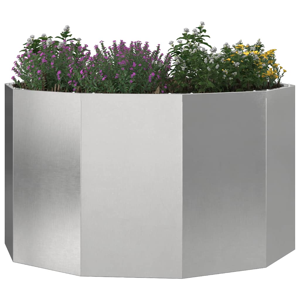 Vidaxx jardinière argent 90 x 90 x 50 cm acier inoxydable