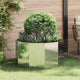 Vidaxx jardinière argent 90 x 90 x 50 cm en acier galvanisé