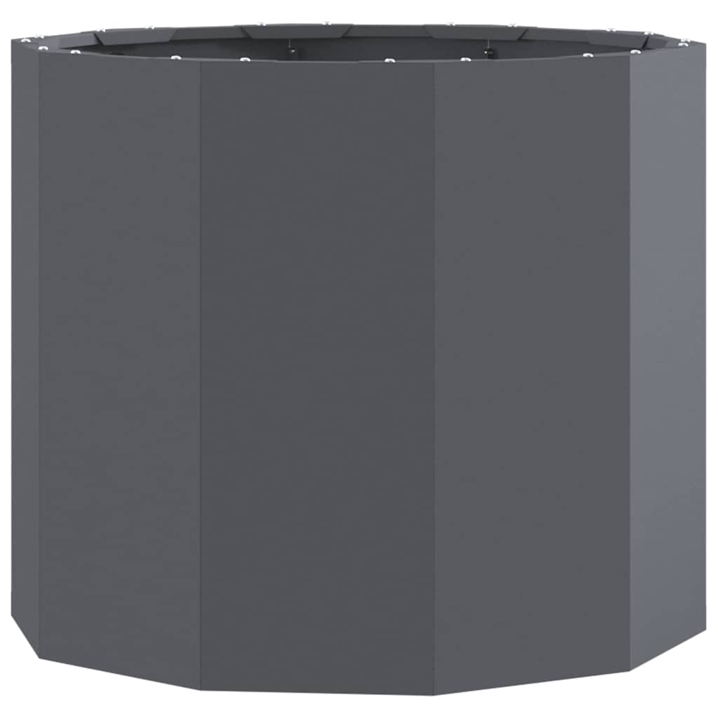 VidaXL jardinière anthracite 60 x 60 x 50 cm acier