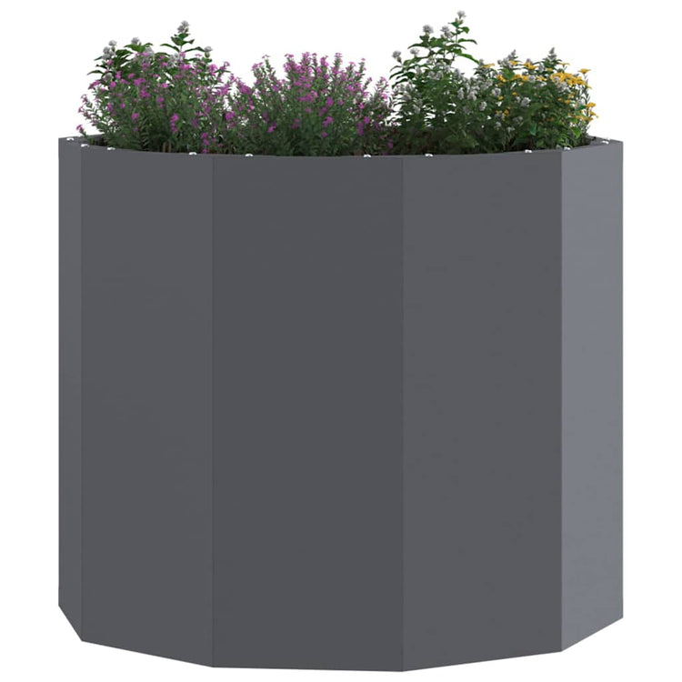 VidaXL jardinière anthracite 60 x 60 x 50 cm acier