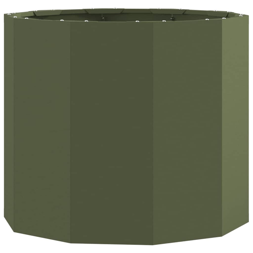 Vidaxx jardinière vert olive 60 x 60 x 50 cm acier