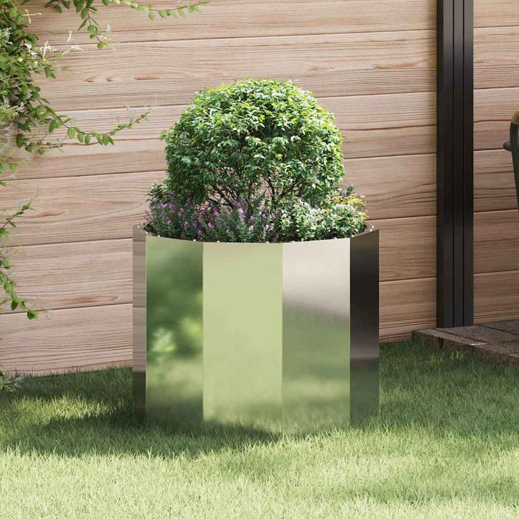 Vidaxx jardinière argent 60 x 60 x 50 cm en acier galvanisé