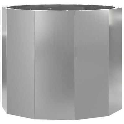Vidaxx jardinière argent 60 x 60 x 50 cm en acier galvanisé
