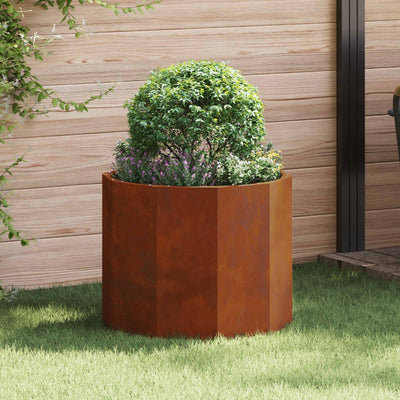 Vidaxl jardinière rouillé 60 x 60 x 50 cm acier corten