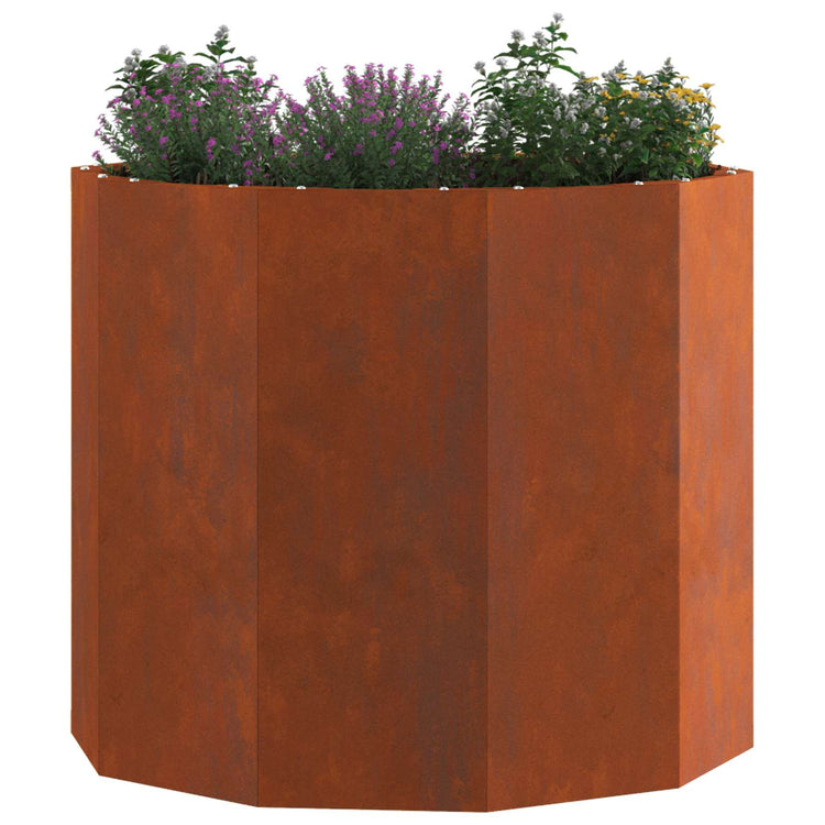 Vidaxl jardinière rouillé 60 x 60 x 50 cm acier corten