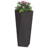 Vidaxx jardinière 2 pcs noir 30 x 30 x 75 cm acier
