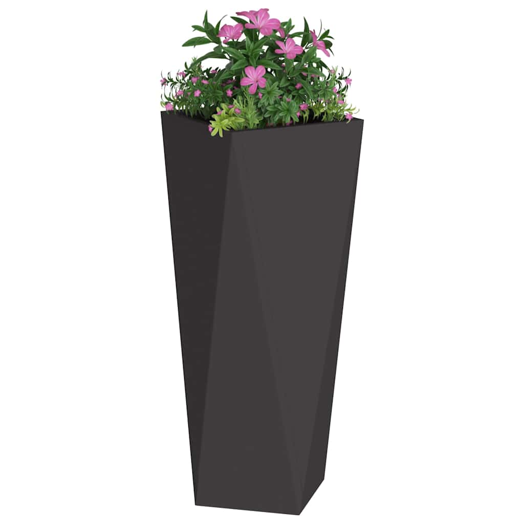Vidaxx jardinière 2 pcs noir 30 x 30 x 75 cm acier