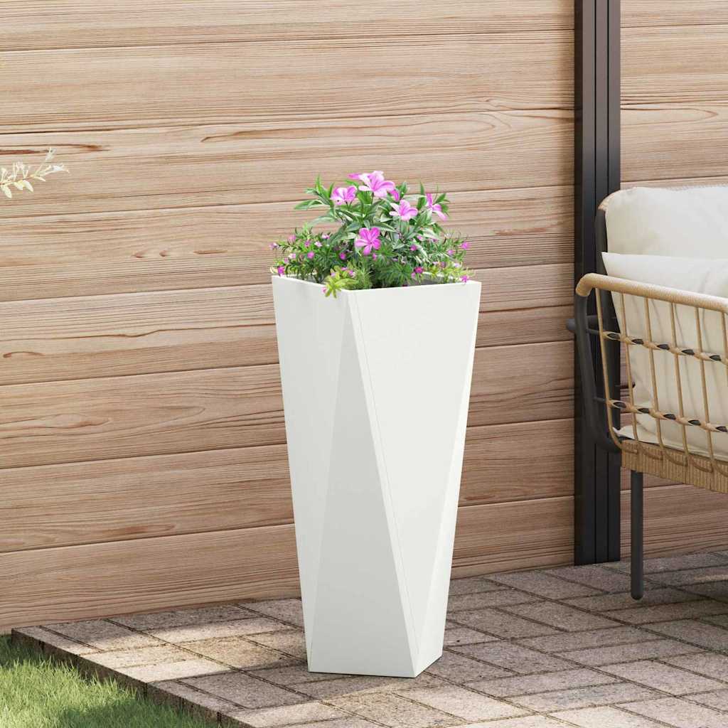 Vidaxx jardinière blanc 30 x 30 x 75 cm acier